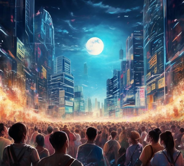 月圆人欢,科技绽放,中秋科技动态图,科技与节日的完美融合